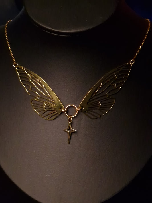 Fairy Flügel Kette gold