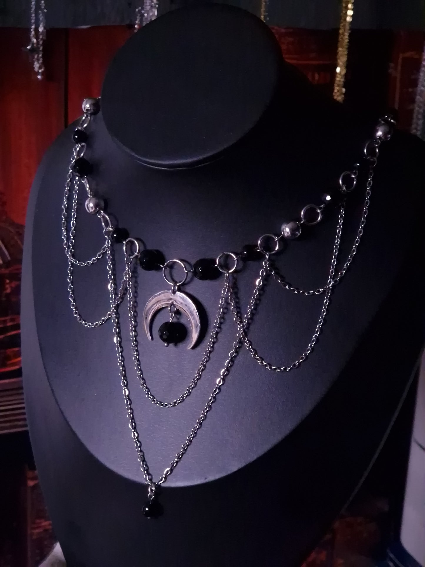 Onyx-Collier „Lunar Eclipse“