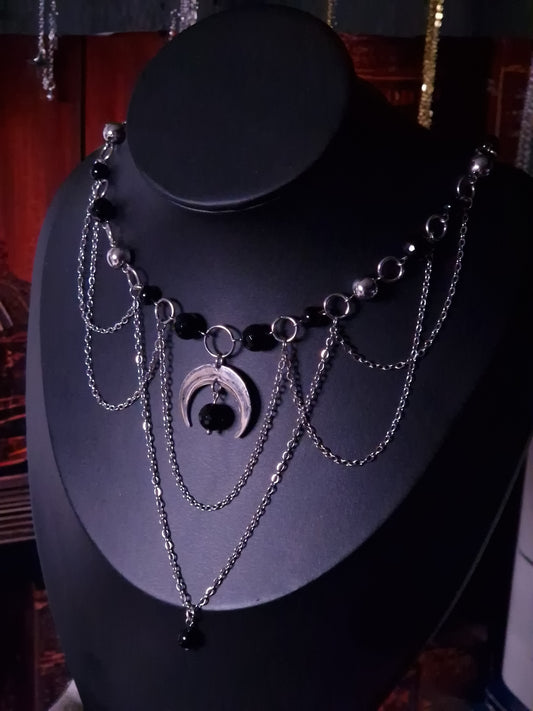 Onyx-Collier „Lunar Eclipse“