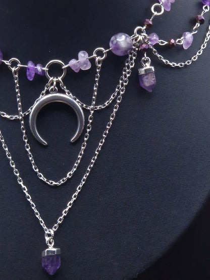 Amethyst Collier Halbmond 'Queen'