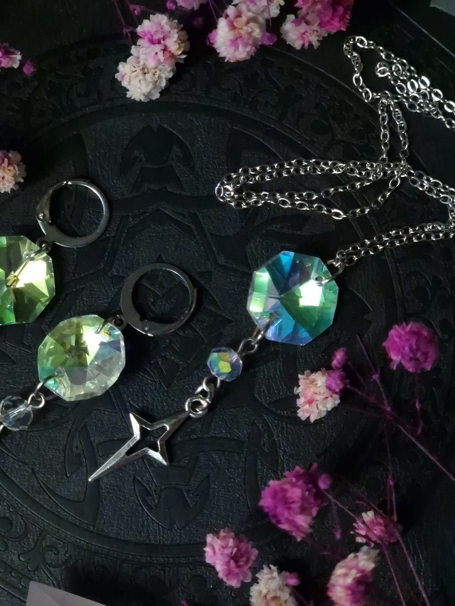 Galactic Gleam – Kristallstern-Set silber