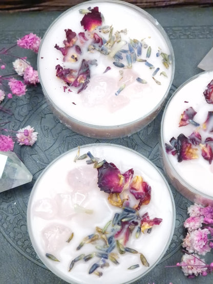 Kristall Maxi Teelicht "Selbstliebe"