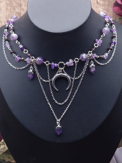 Amethyst Collier Halbmond 'Queen'
