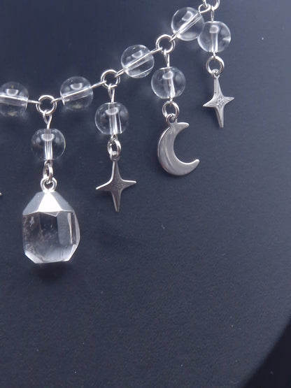 Bergkristall Kette Silber 'Universe'