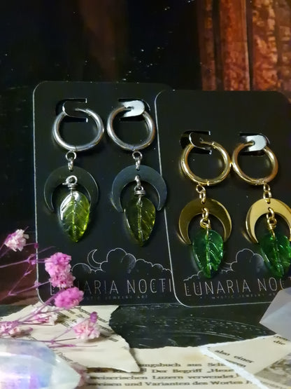 Ohrringe Mondblatt – Waldflüstern