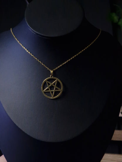 Pentakel Kette gold