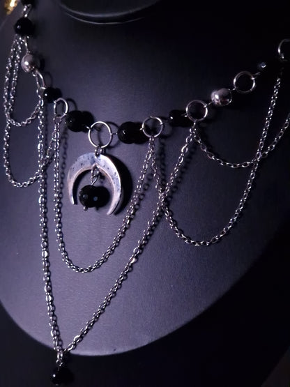 Onyx-Collier „Lunar Eclipse“