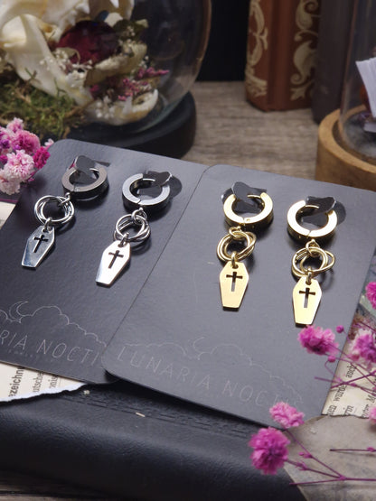 Memento Mori Creolen – Dunkle Eleganz