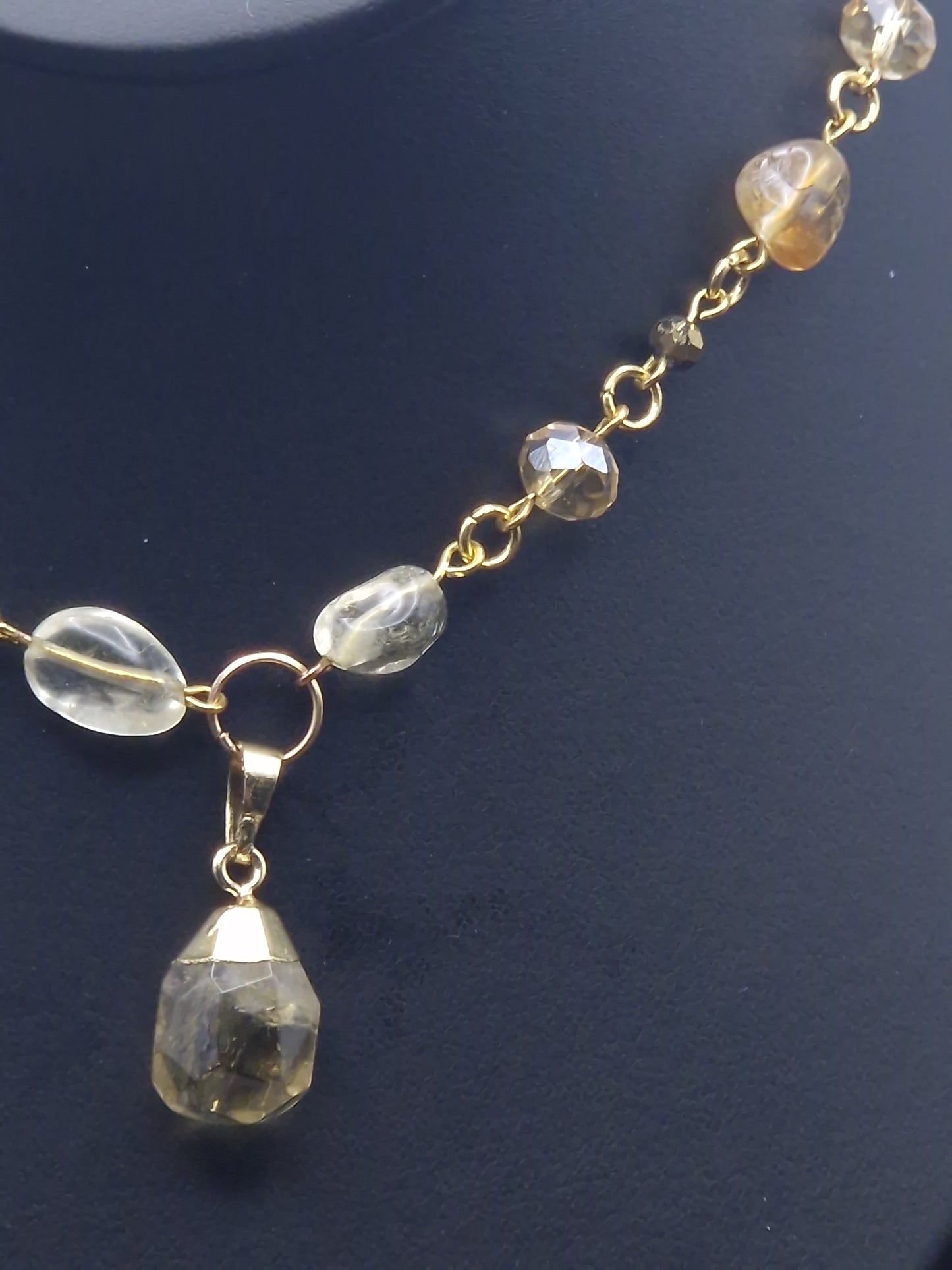 Citrin Kette gold 'Poisy'