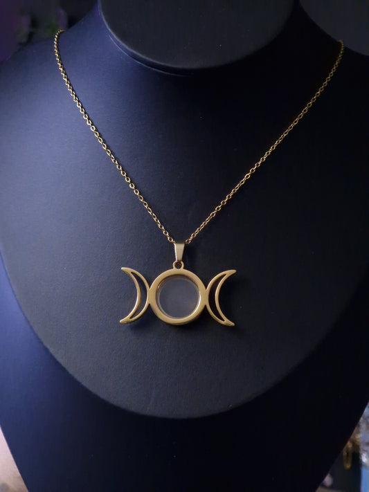 Triplemoon Halskette zum Öffnen gold