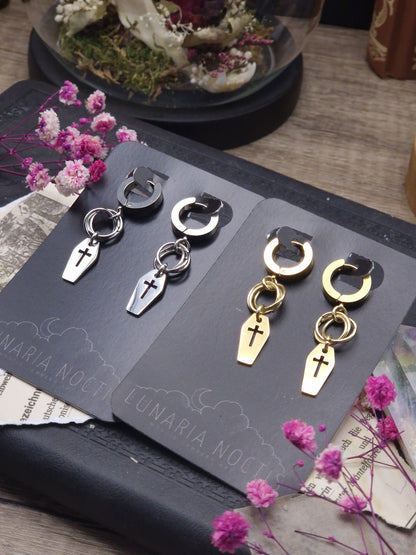 Memento Mori Creolen – Dunkle Eleganz