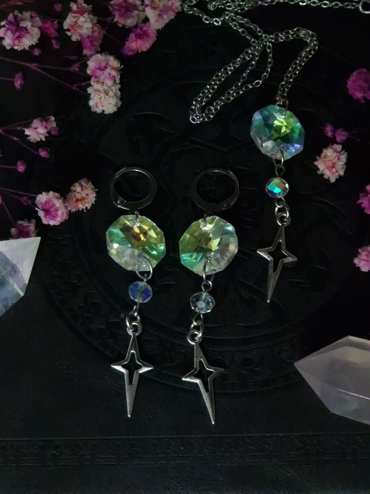 Galactic Gleam – Kristallstern-Set silber