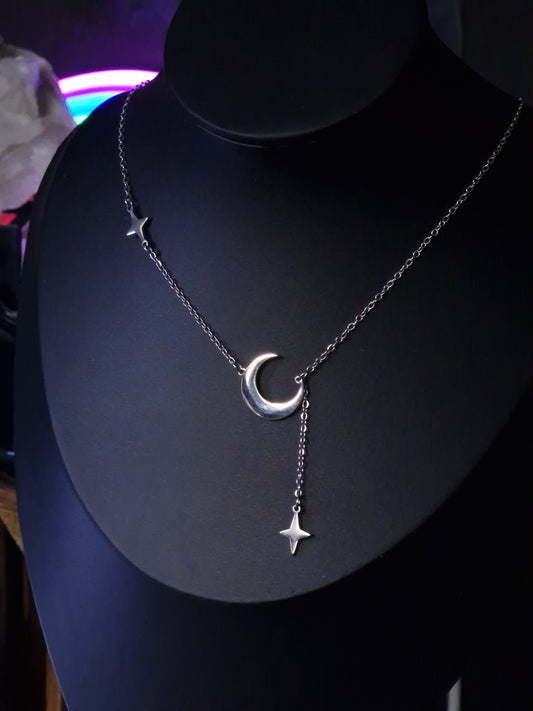 Halbmond Kette silber