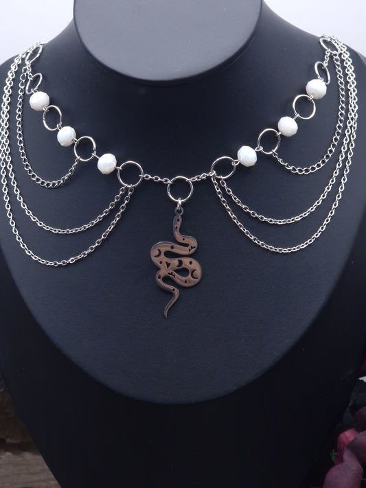 Schlangen Collier silber
