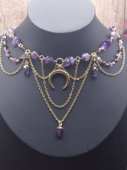 Amethyst Collier Halbmond 'Queen'