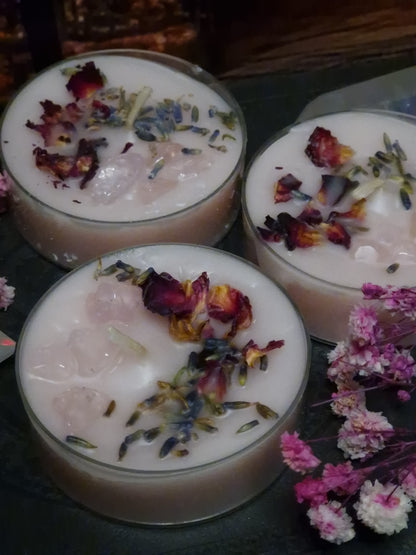 Kristall Maxi Teelicht "Selbstliebe"