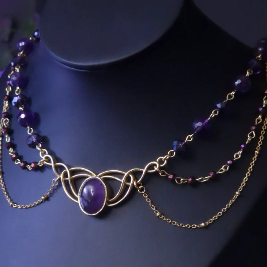 Amethyst Collier gold
