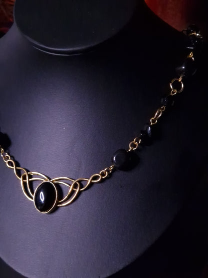Obsidian-Collier „Shadow Heart“